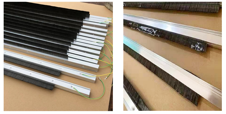 anti-static strip brush