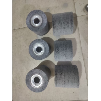 Industrial high density cylindrical nylon abrasive brush roller for polishing