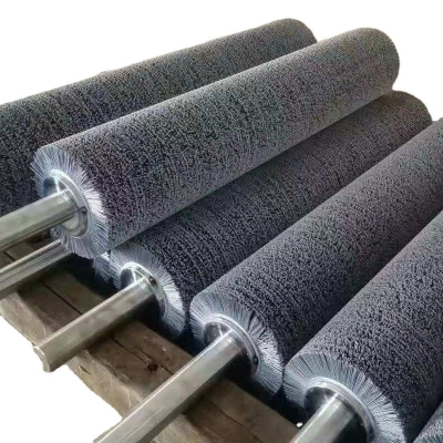Industrial high density cylindrical nylon abrasive brush roller for polishing