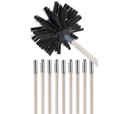 Flexible Chimney Cleaning Brush Kit with Rod 
