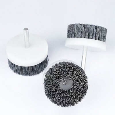 Stem Mounted Nylon Disc Brush for Deburring