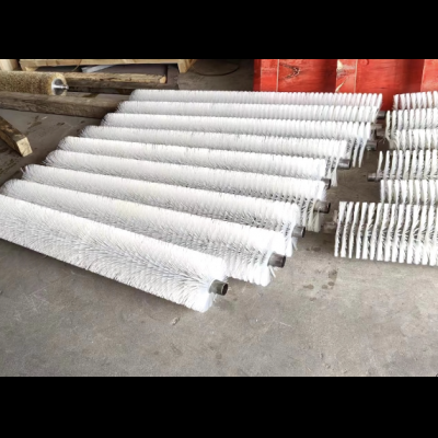 Concrete block brick cleaning spiral nylon roller brush