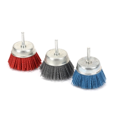 Color Blue Abrasive Bristle Cup Brush