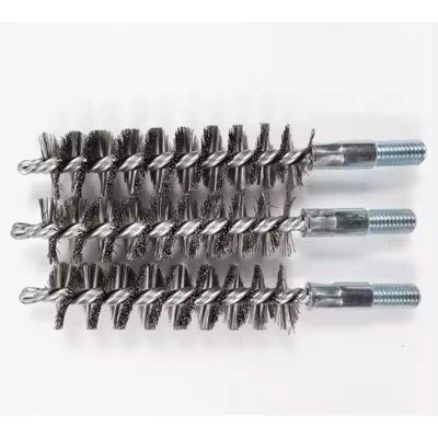 Thread connect steel wire twisted pipe cleaning boiler tube brush