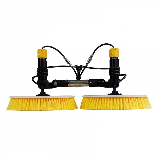 solar panel cleaning brush and pole