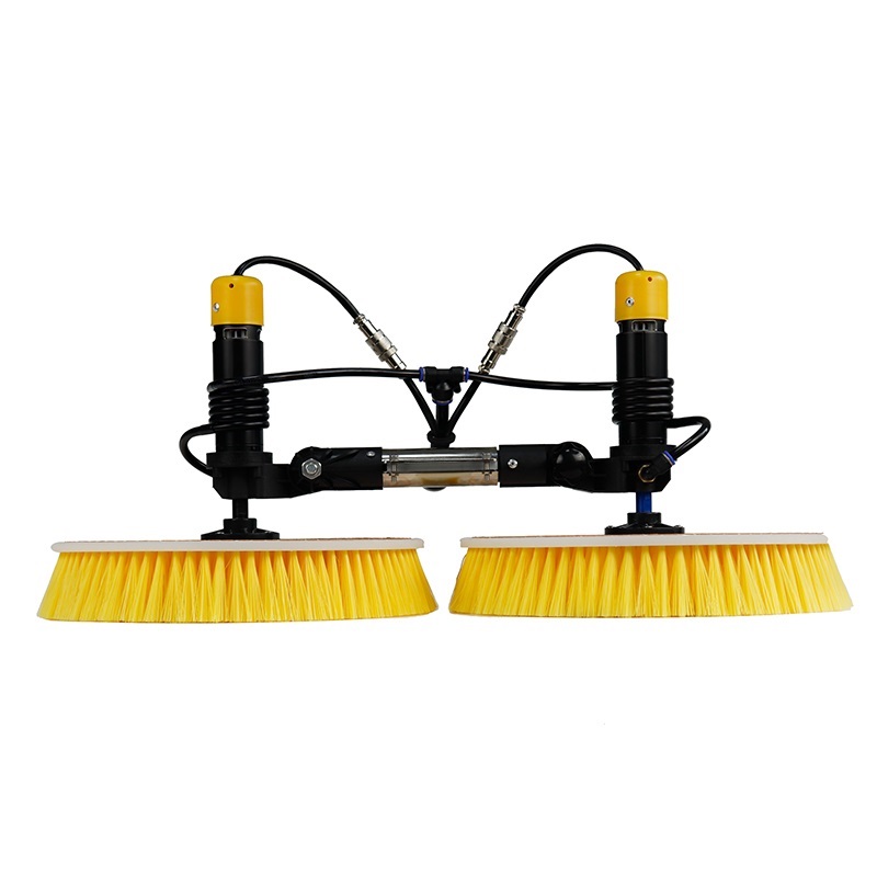 solar panel cleaning brush and pole