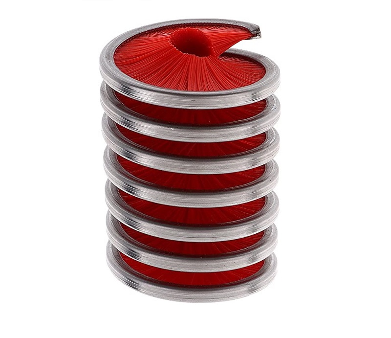 nylon bristle spiral brush,